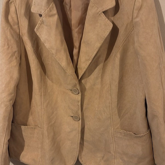 Studio work western butter brown tan soft blazer size 12 - Picture 4 of 10